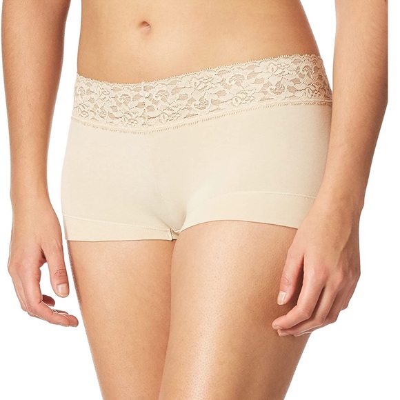 Maidenform Women's Size XXL (9) Dream Cotton with Lace Boyshort, Latte - NWT - Picture 4 of 14